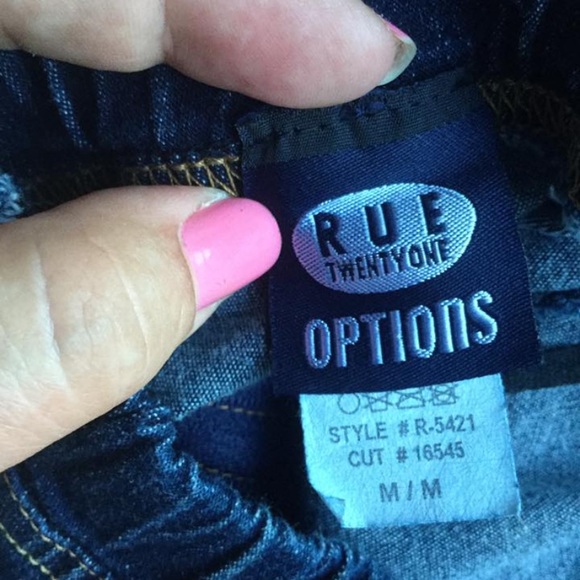 Rue twenty one options Junior denim strapless fringe dress, Size M - Picture 6 of 10